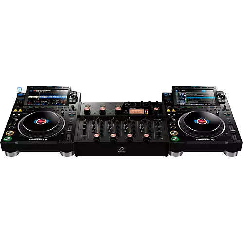 AlphaTheta EUPHONIA Professional 4-Channel Rotary Mixer with CDJ-3000 Professional DJ Media Player Pair