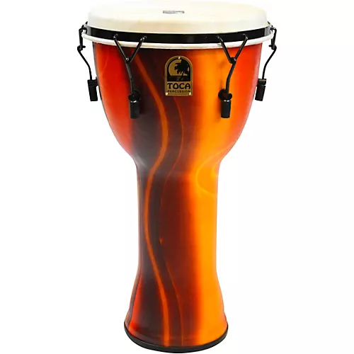 Toca Freestlyle Mechanically Tuned Djembe With Extended Rim 14 in. Black Mamba