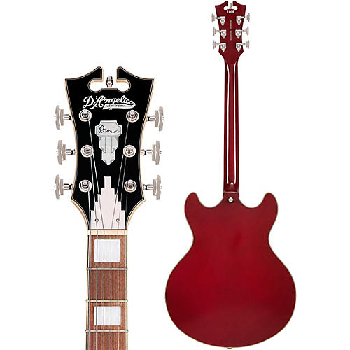 D'Angelico Premier DC Semi-Hollow Electric Guitar Solid Black