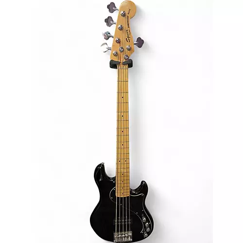 Used Squier Deluxe Dimension Bass V 5 String Black Electric Bass Guitar Black