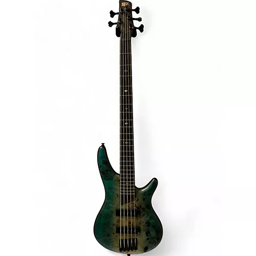 Used 2021 Ibanez SR1605E 5 String CARIBBEAN SHORELINE FLAT Electric Bass Guitar CARIBBEAN SHORELINE FLAT