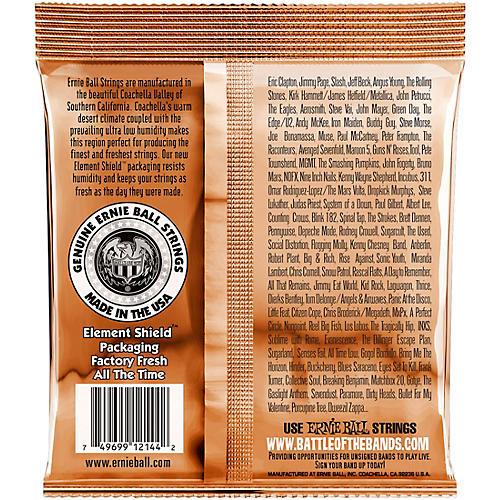 Ernie Ball 2144 Earthwood Phosphor Bronze Medium Acoustic Guitar Strings 2-Pack