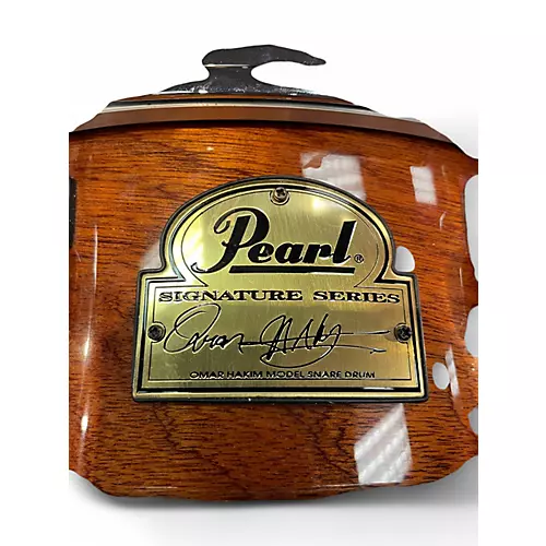 Used Pearl 13X5 Omar Hakim Snare Antique Amber Drum Antique Amber 194