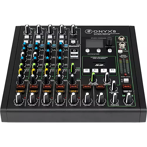 Mackie Onyx8 8-Channel Premium Analog Mixer With Multi-Track USB And Bluetooth