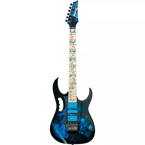 Ibanez JEM77P Steve Vai Signature JEM Premium Series Electric Guitar Blue Floral Pattern