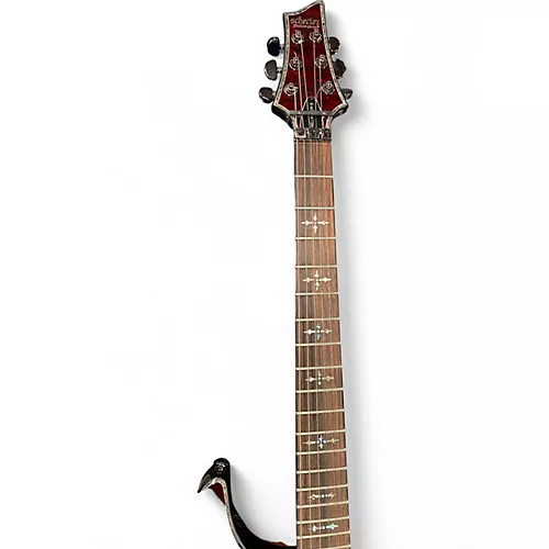 Used Schecter Guitar Research Hellraiser 006 Left Handed Crimson Burst Electric Guitar Crimson Burst