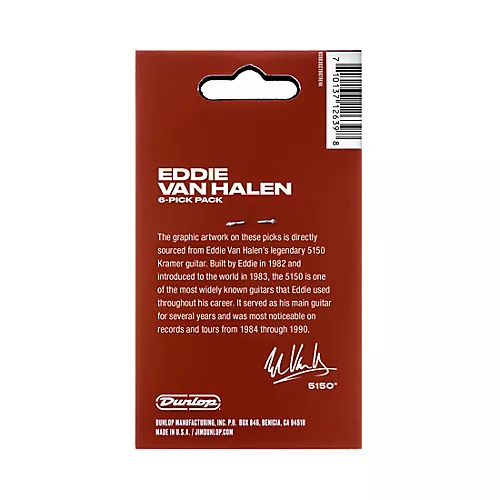 Dunlop EVH 5150 MAX-GRIP PICKS - 6/PLYPK .60 mm 6 Pack
