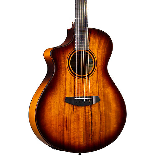 Breedlove Pursuit Exotic All Myrtlewood Left-Handed Concert Acoustic-Electric Guitar Tiger's Eye