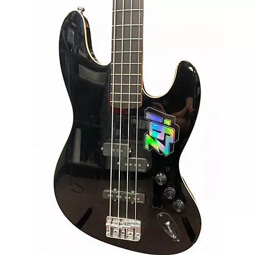 Used Fender Aerodyne Jazz Bass Black Electric Bass Guitar Black