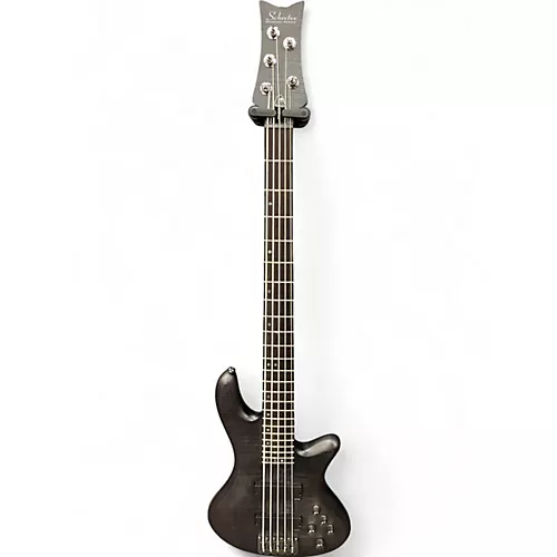 Used Schecter Guitar Research Stilleto Studio 5 Trans Black Electric Bass Guitar Trans Black