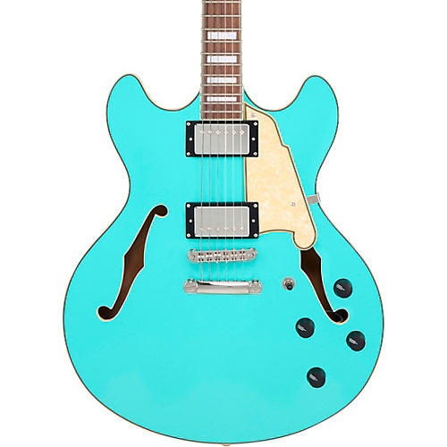 D'Angelico Premier DC Semi-Hollow Electric Guitar Solid Black