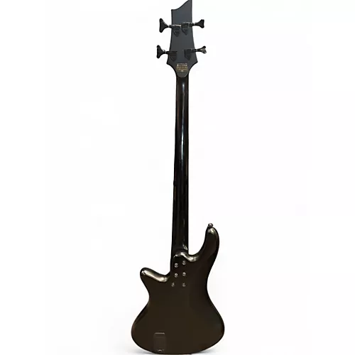 Used Schecter Guitar Research Stiletto Custom 4 String Black Electric Bass Guitar Black