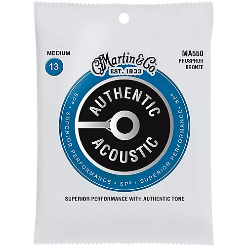 Martin MA550 SP Phosphor Bronze Medium Authentic Acoustic Guitar Strings