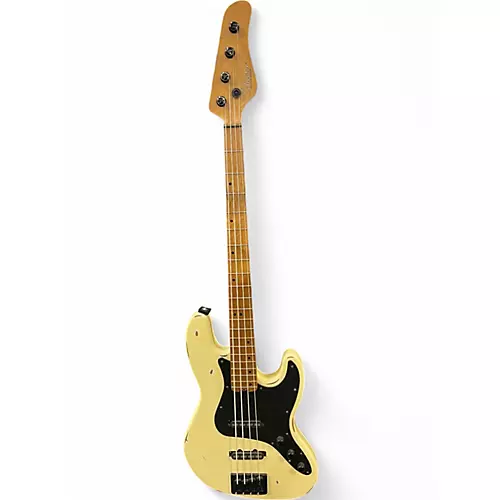 Used 2019 Schecter Guitar Research Nikki Sixx Signature White Electric Bass Guitar White