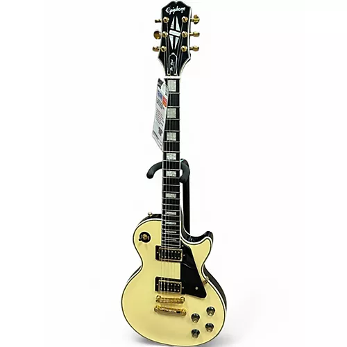 Used Epiphone Les Paul Custom Antique Ivory Solid Body Electric Guitar Antique Ivory