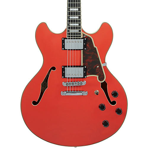D'Angelico Premier DC Semi-Hollow Electric Guitar With Stopbar Tailpiece Black Flake
