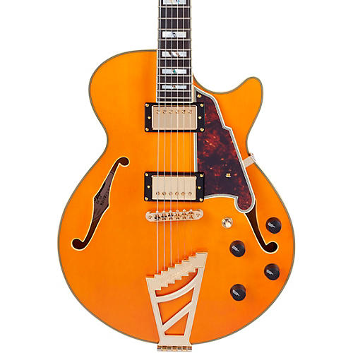 D'Angelico Excel Series SS Semi-Hollow Electric Guitar With USA Seymour Duncan Humbuckers and Stairstep Tailpiece Vintage Natural