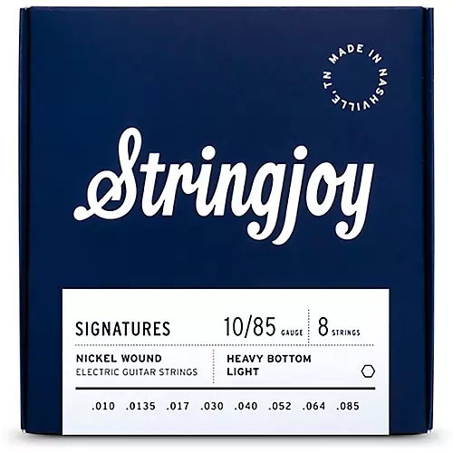Stringjoy Signatures 8 String Nickel Wound Electric Guitar Strings 10 - 85