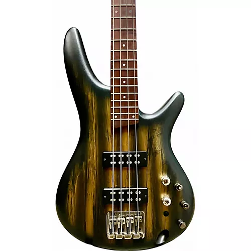 Used Ibanez SR300 Black and Gold Electric Bass Guitar Black and Gold