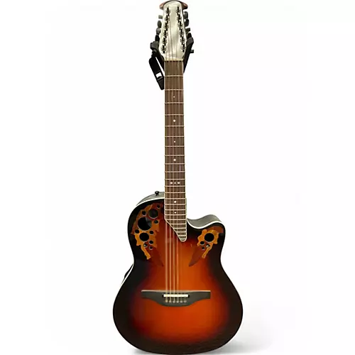 Used Ovation 2758AX-NEB-G New England Burst 12 String Acoustic Electric Guitar New England Burst