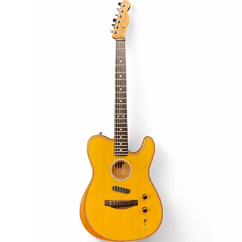 Used 2021 Fender Acoustasonic Player Telecaster Natural Acoustic Electric Guitar Natural