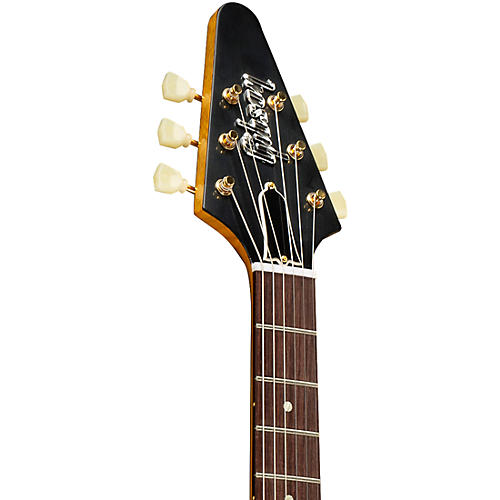 Gibson Custom 1958 Korina Flying V White Pickguard Electric Guitar Natural