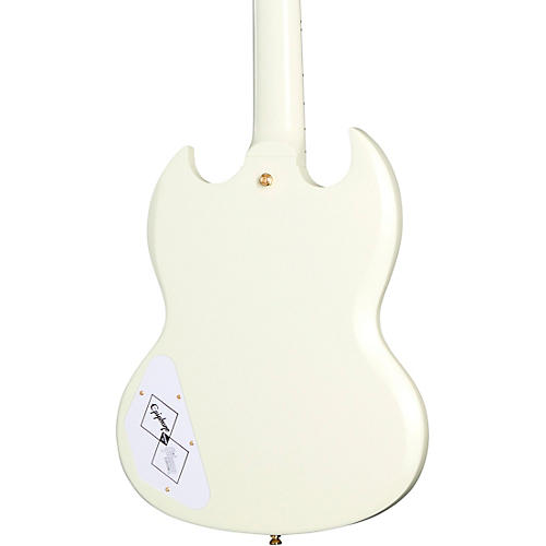 Epiphone Inspired by Gibson Custom 1963 Les Paul SG Custom With Maestro Vibrola Electric Guitar Classic White