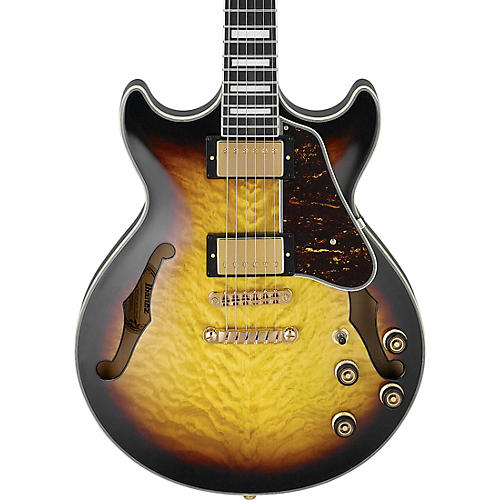 Ibanez AM93QM Artcore Expressionist Series Electric Guitar Jet Blue Burst