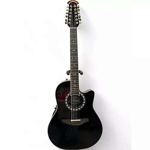 Used Ovation 2056AX5 Pro Legend Black 12 String Acoustic Electric Guitar Black