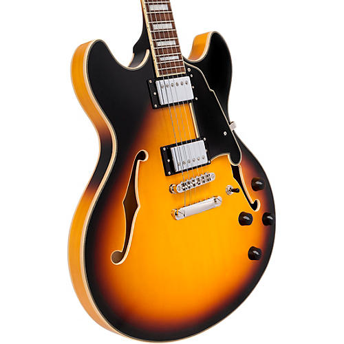 D'Angelico Premier DC Limited-Edition Semi-Hollow Electric Guitar Vintage Sunburst