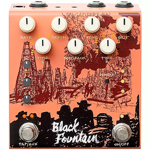 Old Blood Noise Endeavors Black Fountain Stereo Delay Effects Pedal Terracotta