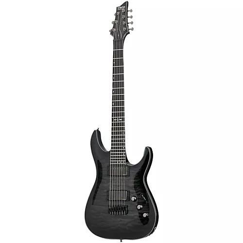 Schecter Guitar Research Hellraiser Hybrid C-7 7-String Electric Guitar Transparent Black Burst