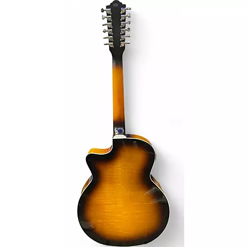 Used 2024 Guild f2512CE deluxe Brown Sunburst 12 String Acoustic Guitar Brown Sunburst