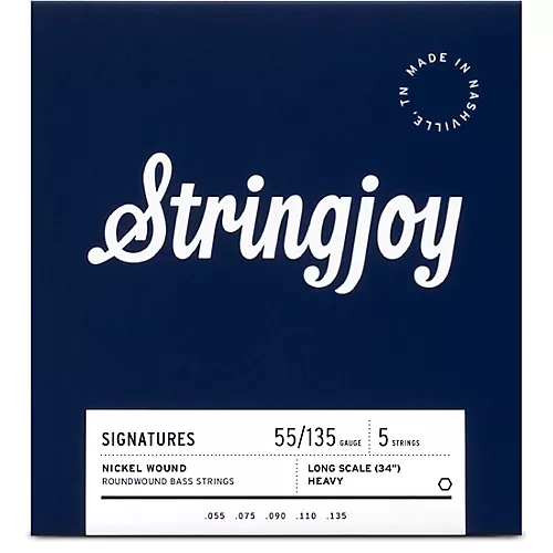 Stringjoy Signatures 5 String Long Scale Nickel Wound Bass Guitar Strings 45 - 130