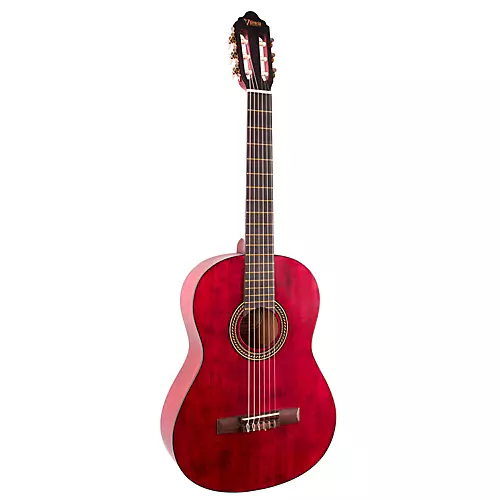 Valencia 200 Series Full Size Classical Acoustic Guitar Transparent Blue