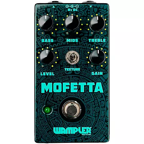 Wampler Mofetta Overdrive and Distortion Effects Pedal Black and Teal