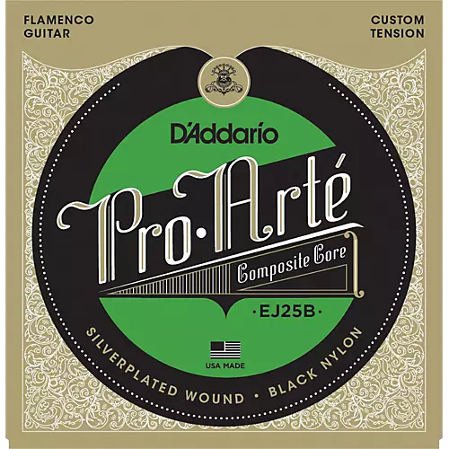 D'Addario EJ25B Pro-Arte Composites Flamenco Guitar Strings - Black Nylon