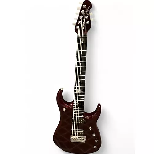 Used Ernie Ball Music Man JP12 7-String Cherry Sugar Solid Body Electric Guitar Cherry Sugar