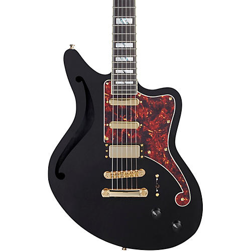 D'Angelico Deluxe Series Bedford SH Electric Guitar With USA Seymour Duncan Pickups and Stopbar Tailpiece Desert Gold