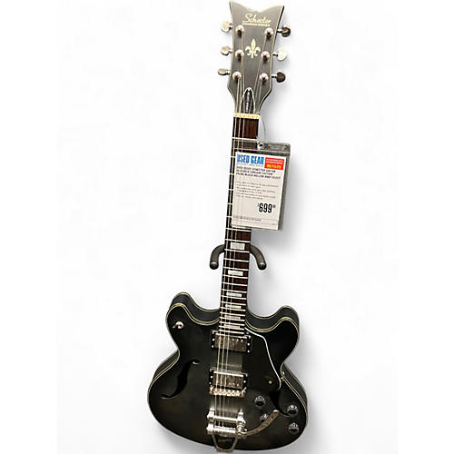 Used 2020s Schecter Guitar Research Corsair Custom Trans Black Hollow Body Electric Guitar Trans Black