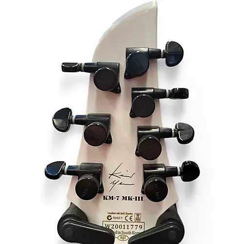 Used Schecter Guitar Research KM7 MKIII Snowblind White Solid Body Electric Guitar Snowblind White