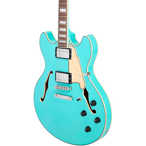 D'Angelico Premier DC Semi-Hollow Electric Guitar Solid Black
