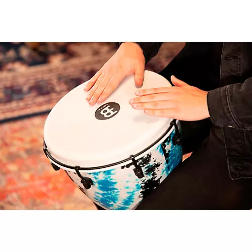 MEINL Alpine Series Synthetic Djembe 10 in. Galactic Blue Tie Dye