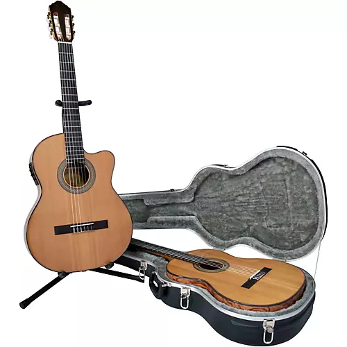 Lucero LC235SCE Acoustic-Electric Exotic Wood Classical Guitar Natural