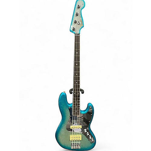 Used Fender Blu DeTiger Signature Jazz Bass Sky Burst Sparkle Electric Bass Guitar Sky Burst Sparkle