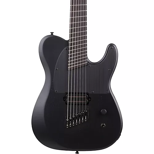Schecter Guitar Research PT-7 MS Black Ops 7-String Electric Guitar Satin Black Open Pore
