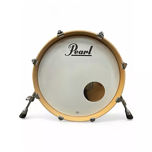 Used Pearl 3 Piece MAPLE PROFFESSIONAL Black Drum Kit Black