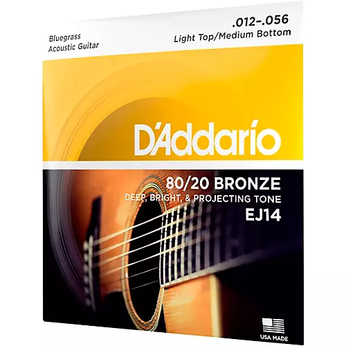 D'Addario EJ14 80/20 Bronze Bluegrass Medium Light Acoustic Guitar Strings