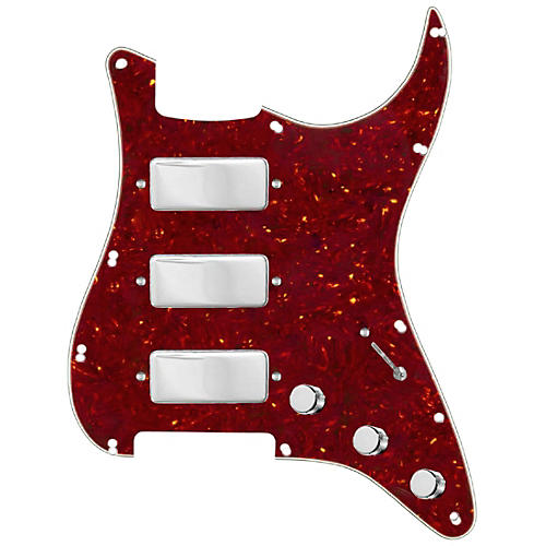 920D Custom Stadium Triple Mini Humbucker Loaded Pickguard for Strat With S7W-500K Wiring Harness Aged White