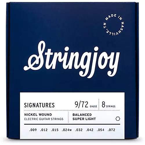 Stringjoy Signatures 8 String Nickel Wound Electric Guitar Strings 10 - 85
